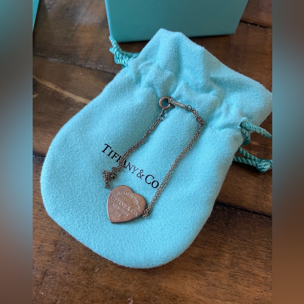 Tiffany & Co. Heart Tag Double Chain Bracelet